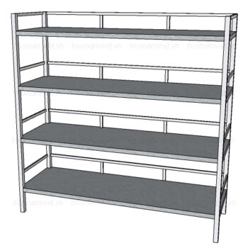 Kệ phẳng inox 4 tầng 1500×500 mm